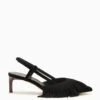 ULLA JOHNSON Shira Fringe Sling Back - Noir
