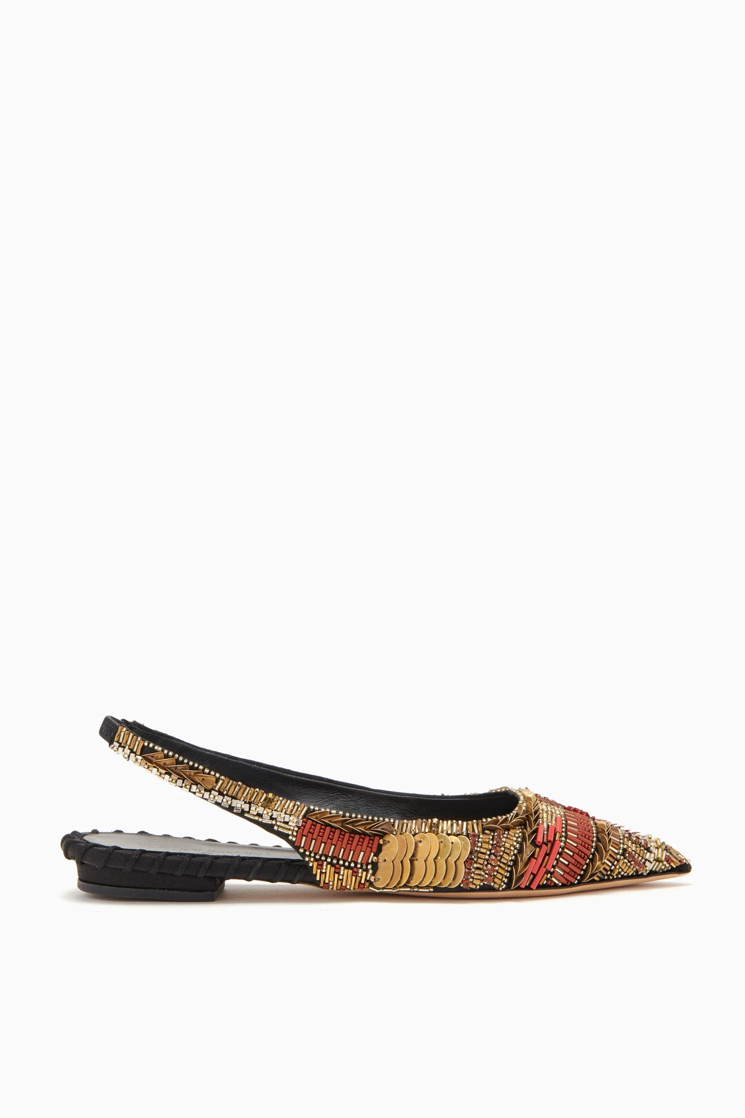 ULLA JOHNSON Isadora Embellished Sling Back Flat - Solar 1 ULLA JOHNSON Isadora Embellished Sling Back Flat - Solar