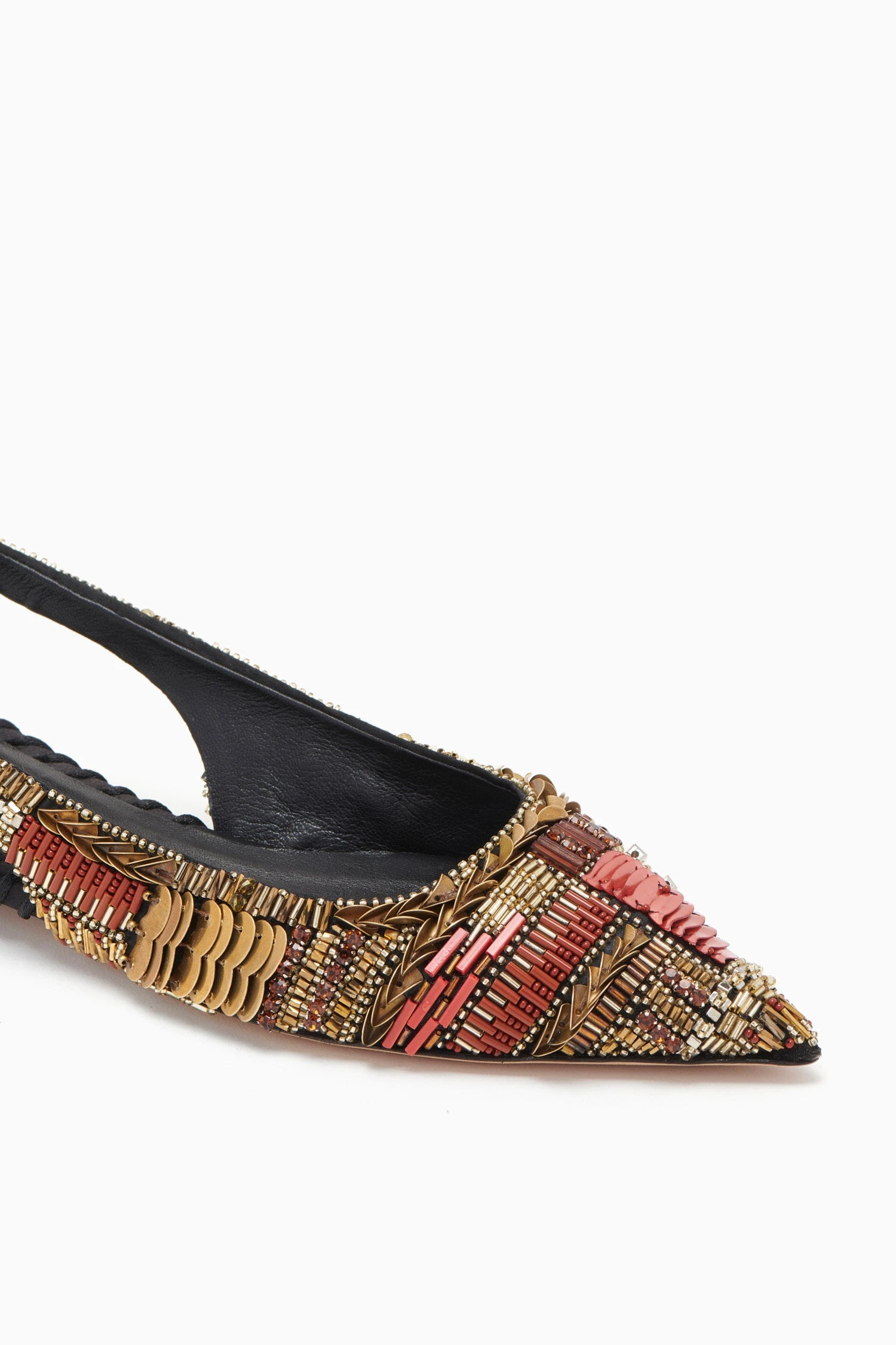 ULLA JOHNSON Isadora Embellished Sling Back Flat - Solar 3 ULLA JOHNSON Isadora Embellished Sling Back Flat - Solar - Image 3