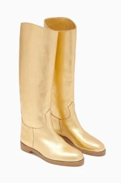 ULLA JOHNSON Ninia Riding Boot - Gold -Ulla Johnson FA231018 NINIARIDINGBOOT GOLD d r web