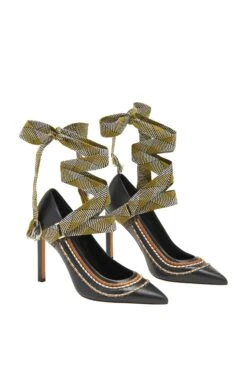 ULLA JOHNSON Salma Ribbon High Heel - Noir -Ulla Johnson FA231018 RIBBON HIGH HEEL NOIR d r UPDATE
