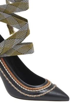 ULLA JOHNSON Salma Ribbon High Heel - Noir -Ulla Johnson FA231018 RIBBONHIGHHEEL NOIR c r