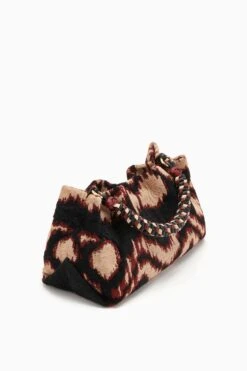 ULLA JOHNSON Remy Soft Convertible Clutch - Obsidian -Ulla Johnson FA231111 REMYSOFTCONVERTIBLECLUTCH GEOJACQUARD b r web