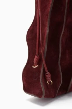 ULLA JOHNSON Adria Large Pleated Wave Bag - Mahogany -Ulla Johnson FA231124 ADRIALARGEPLEATEDWAVEBAG MAHAGONY c r web