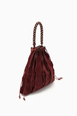 ULLA JOHNSON Adria Large Pleated Wave Bag - Mahogany -Ulla Johnson FA231124 ADRIALARGEPLEATEDWAVEBAG MAHOGANY b r web