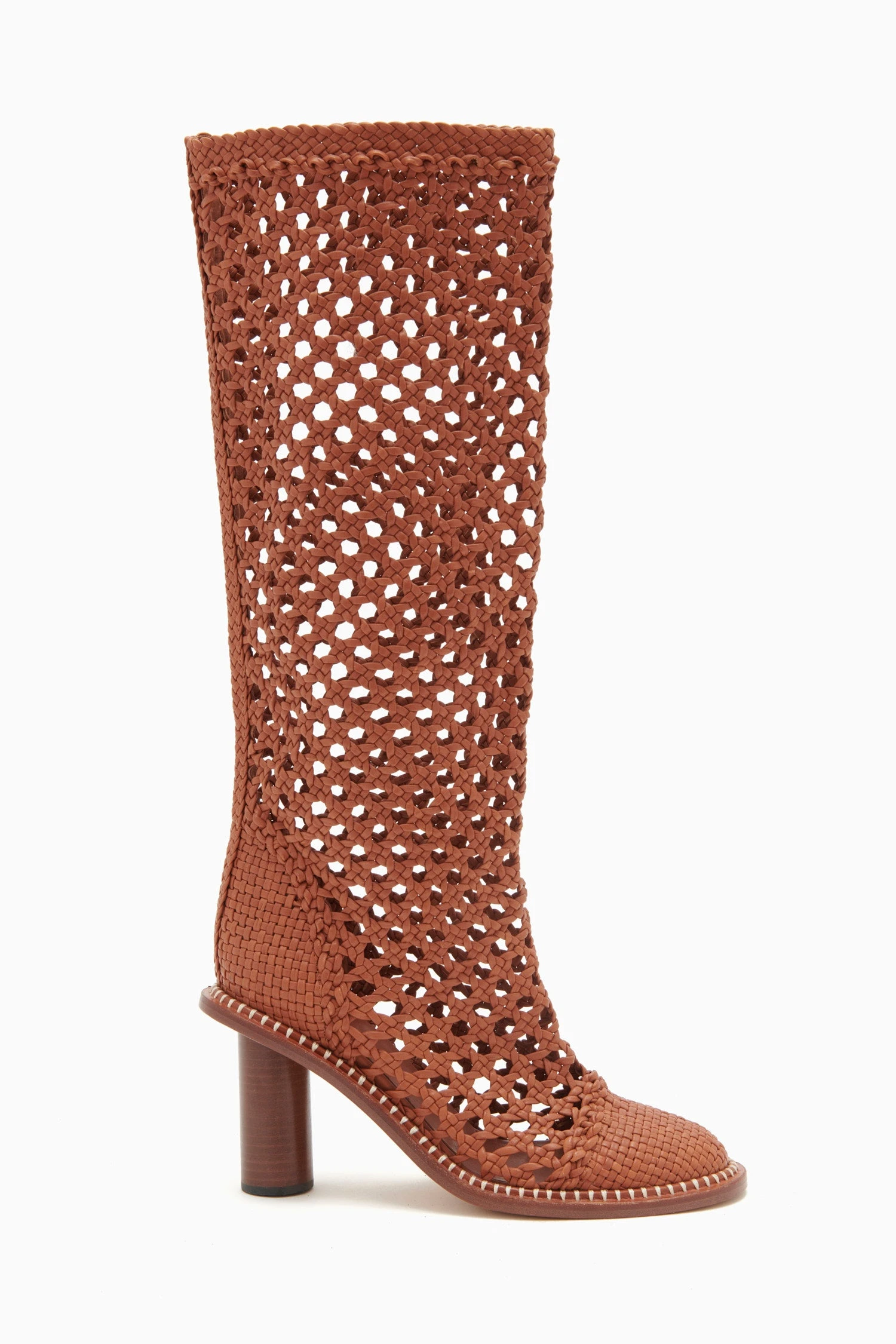 ULLA JOHNSON Hannah Woven Leather High Heel Boot - Sierra 1 ULLA JOHNSON Hannah Woven Leather High Heel Boot - Sierra