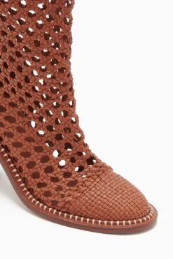 ULLA JOHNSON Hannah Woven Leather High Heel Boot - Sierra 6 ULLA JOHNSON Hannah Woven Leather High Heel Boot - Sierra -Ulla Johnson PF231004 HannahWovenLeatherHighHeelBoot SIERRA c r web