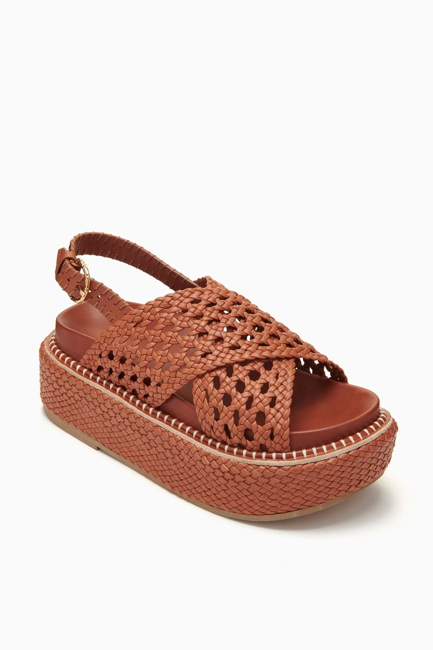 ULLA JOHNSON Gili Woven Leather Flatform - Sierra 2 ULLA JOHNSON Gili Woven Leather Flatform - Sierra - Image 2