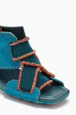 ULLA JOHNSON Bianca Elastic High Heel - Montego -Ulla Johnson PF231007 ElasticHighHeel Teal c r web 3840x update