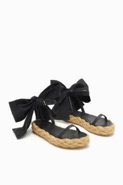 ULLA JOHNSON Clara Bow Flatform - Noir -Ulla Johnson PF231015 ClaraBowFlatform NOIR d r web