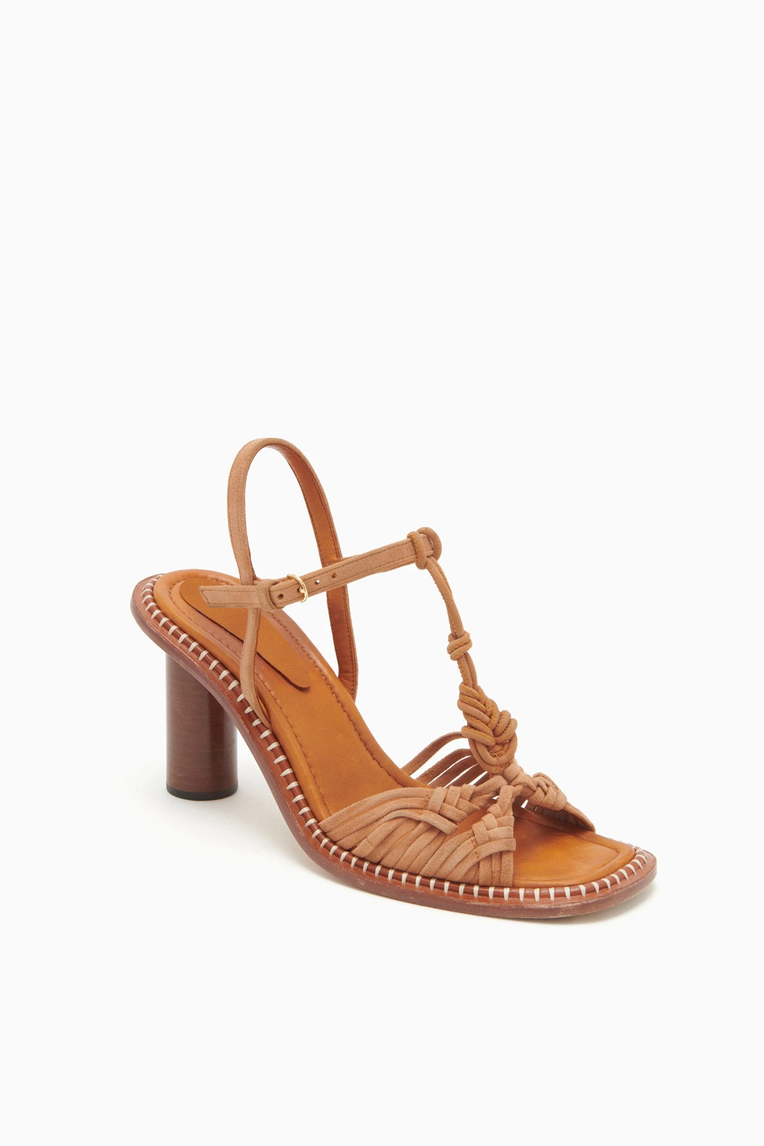 ULLA JOHNSON Penina Macrame Braided High Heel - Sierra 2 ULLA JOHNSON Penina Macrame Braided High Heel - Sierra - Image 2