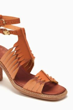 ULLA JOHNSON Madeira Heel - Sierra -Ulla Johnson PF231021 MadeiraTwistedContrastHighHeel Sierra c r web