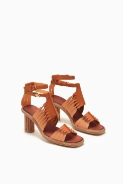 ULLA JOHNSON Madeira Heel - Sierra -Ulla Johnson PF231021 MadeiraTwistedContrastHighHeel Sierra d r web