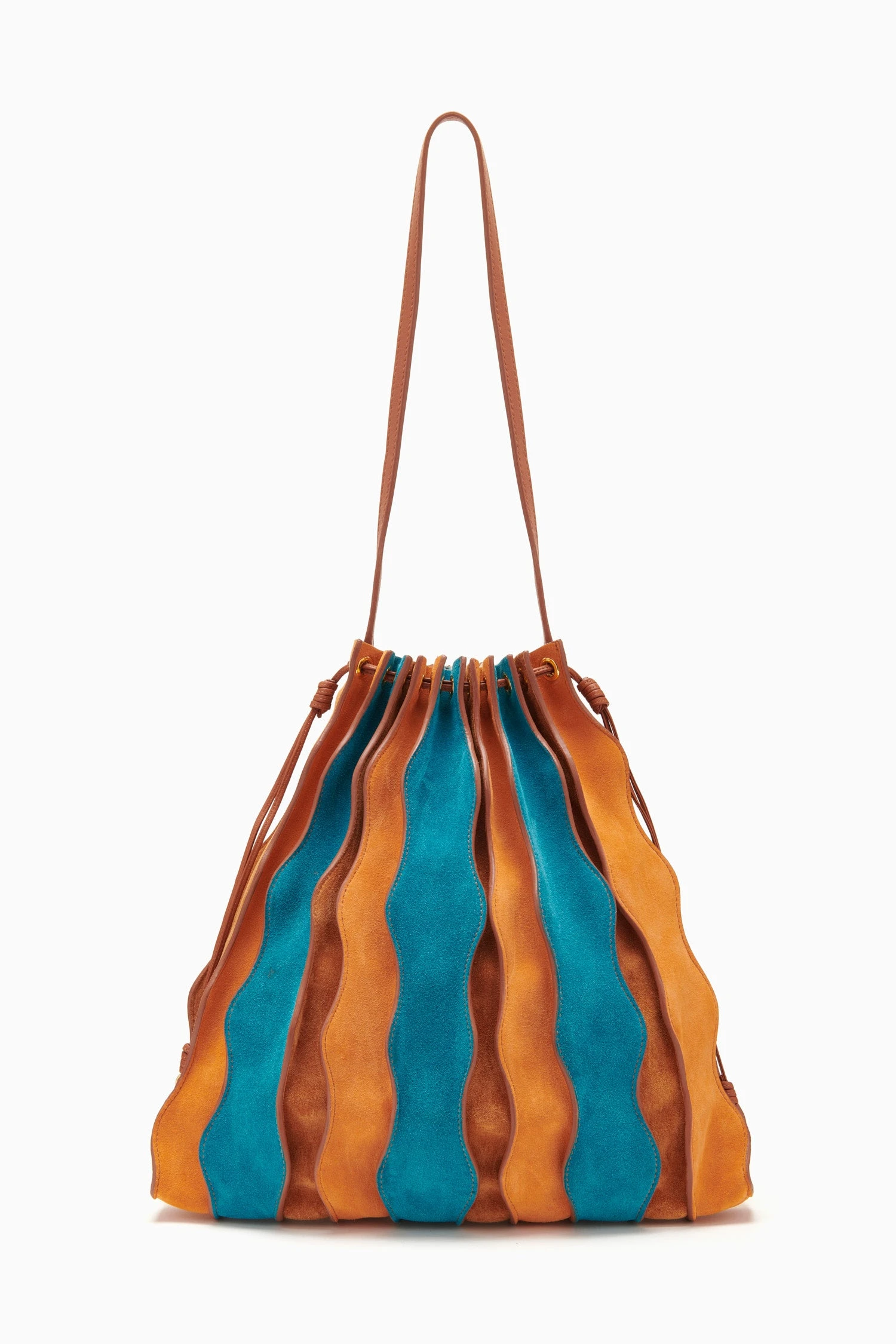ULLA JOHNSON Adria Large Pleated Wave Bag - Montego Colorblock 2 ULLA JOHNSON Adria Large Pleated Wave Bag - Montego Colorblock - Image 2