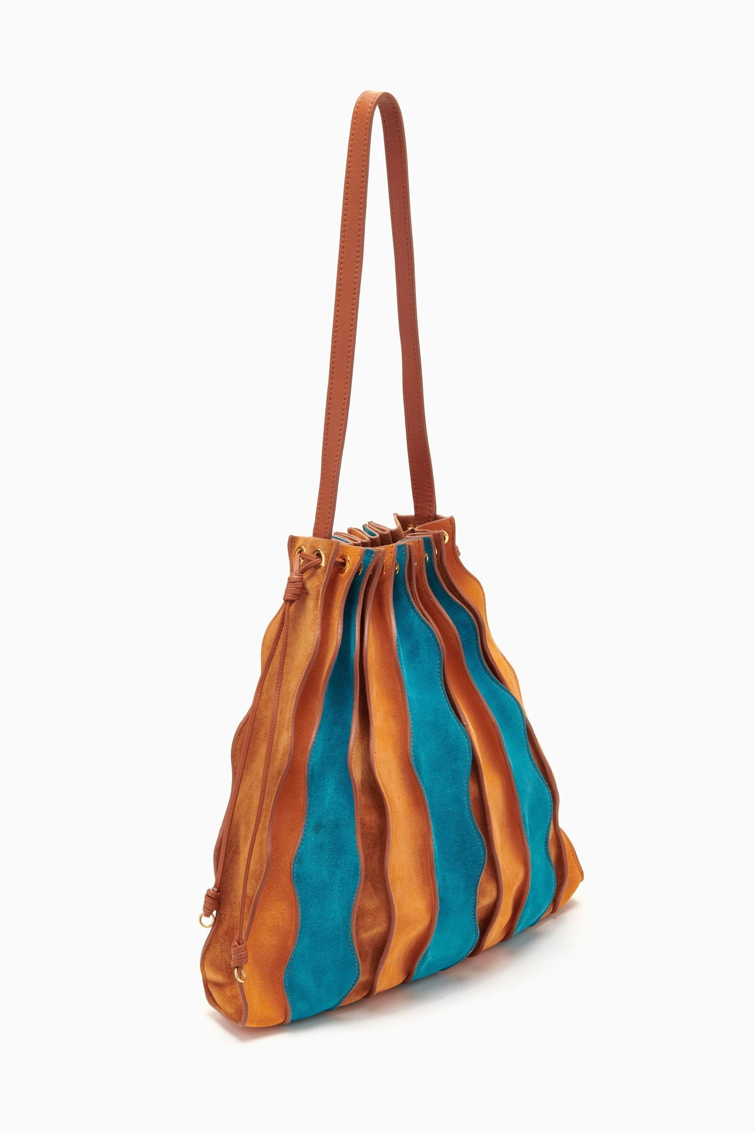 ULLA JOHNSON Adria Large Pleated Wave Bag - Montego Colorblock 3 ULLA JOHNSON Adria Large Pleated Wave Bag - Montego Colorblock - Image 3