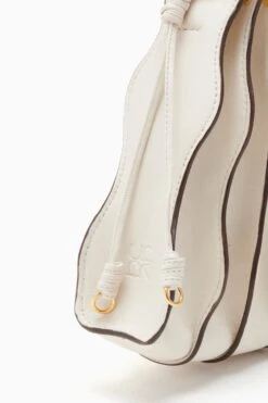 ULLA JOHNSON Adria Small Pleated Wave Bag - Alabaster 5 ULLA JOHNSON Adria Small Pleated Wave Bag - Alabaster -Ulla Johnson PF231125 SmallPleatedBag Alabaster c r web