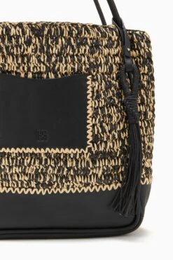 ULLA JOHNSON Maya Raffia Tote - Noir Melange 7 ULLA JOHNSON Maya Raffia Tote - Noir Melange -Ulla Johnson PF231136 RaffiaTote NoirMelange c r web
