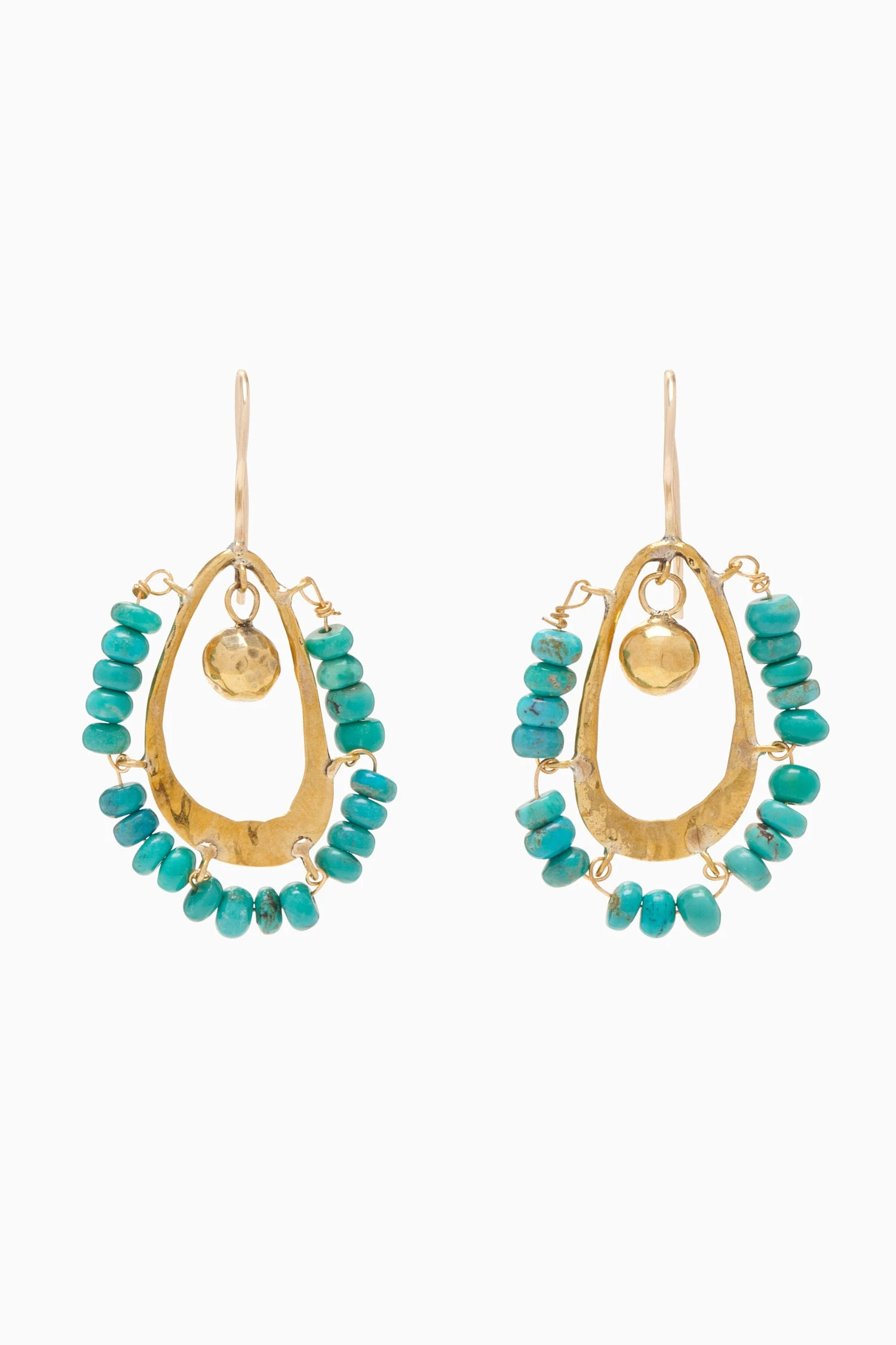 ULLA JOHNSON Beaded Single Drop Earring - Turquoise 1 ULLA JOHNSON Beaded Single Drop Earring - Turquoise