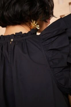 ULLA JOHNSON Eden Dress - Noir 6 ULLA JOHNSON Eden Dress - Noir -Ulla Johnson SHOT 075 ULLA JOHNSON EDEN DRESS NOIR UJ990115 0175