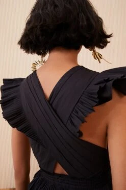 ULLA JOHNSON Aurore Dress - Noir -Ulla Johnson SHOT 132 0125 ulla johnson black aurore dress noir UJ view 6 3e1eecc3 7027 4cc6 a719 ea2f733e468c