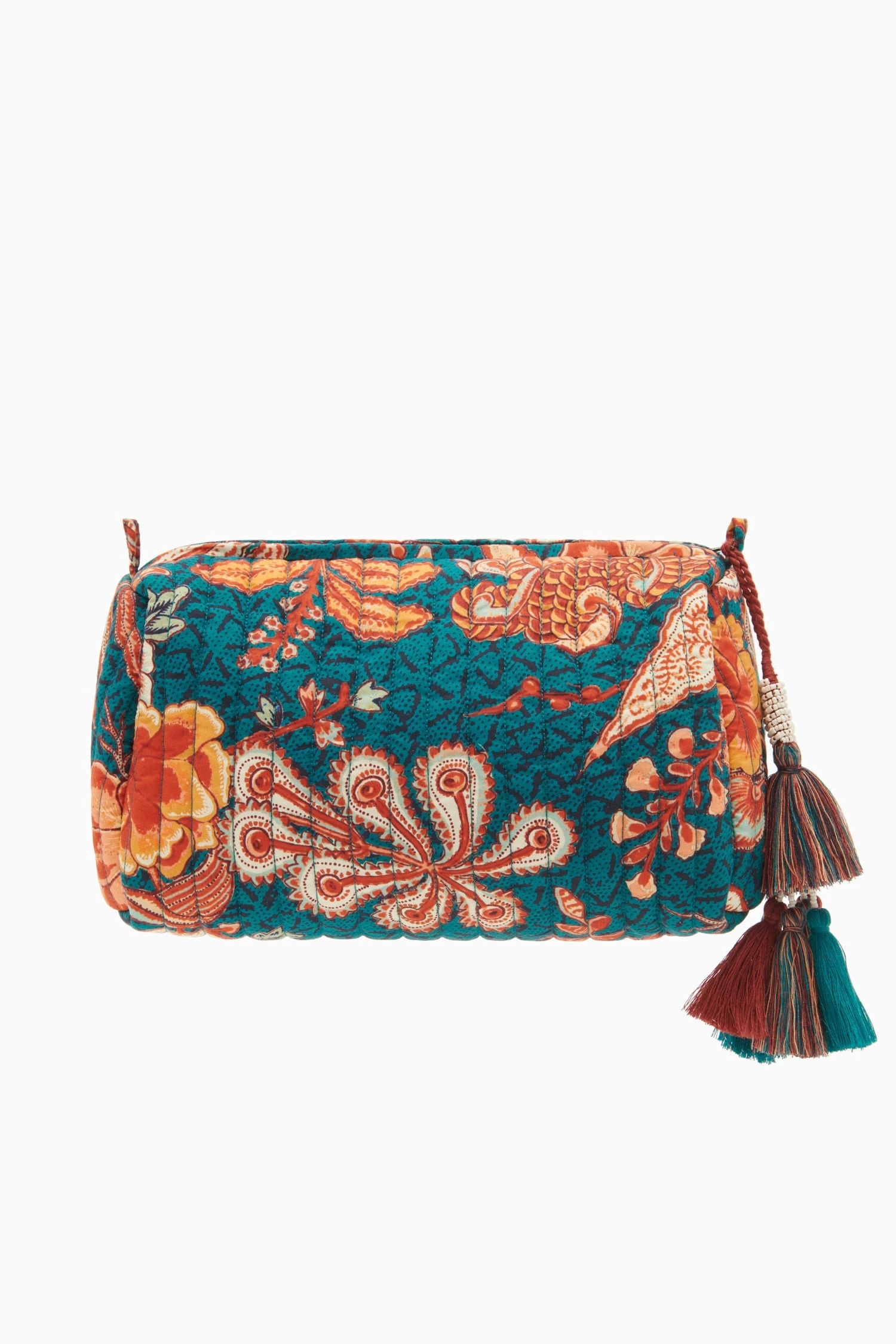 ULLA JOHNSON Priya Makeup Bag - Delphinium 1 ULLA JOHNSON Priya Makeup Bag - Delphinium