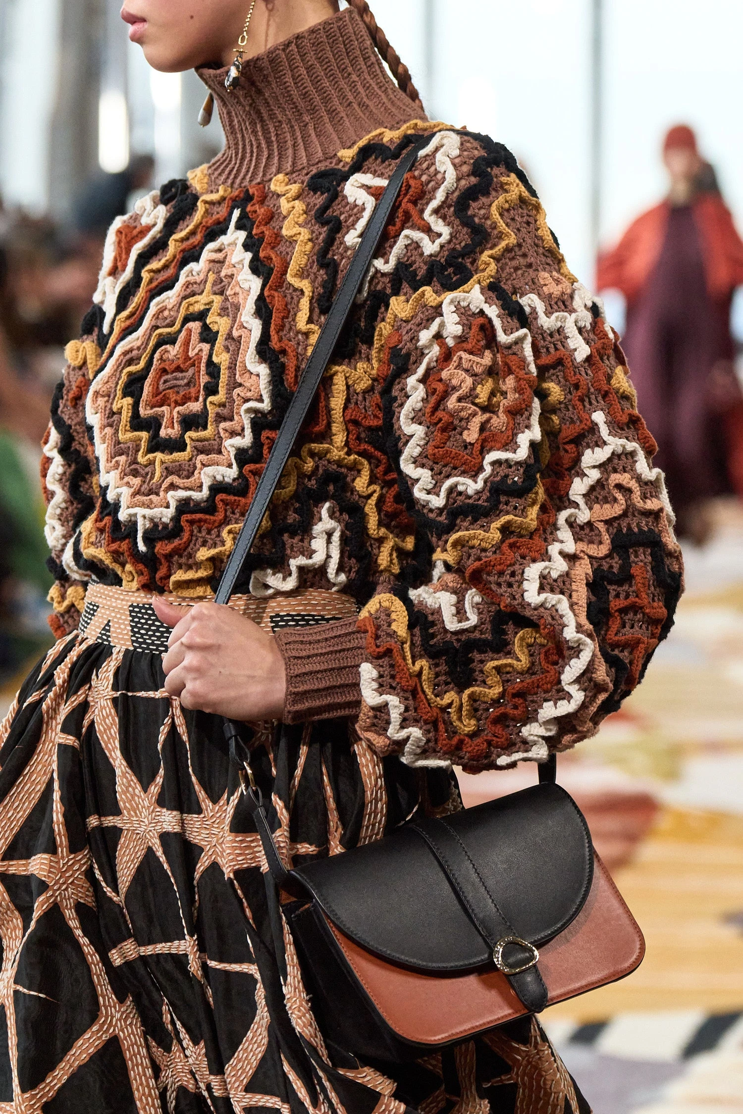 ULLA JOHNSON Esme Large Crossbody - Sierra Colorblock 2 ULLA JOHNSON Esme Large Crossbody - Sierra Colorblock - Image 2