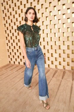 New Arrival -Ulla Johnson ULLA JOHNSON GENEVIEVE JEAN DANUBE DARK INDIGO 01 MAIN