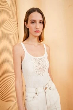 ULLA JOHNSON Ameline Tank - Ivory -Ulla Johnson ULLA JOHNSON AMELINE TANK IVORY 05