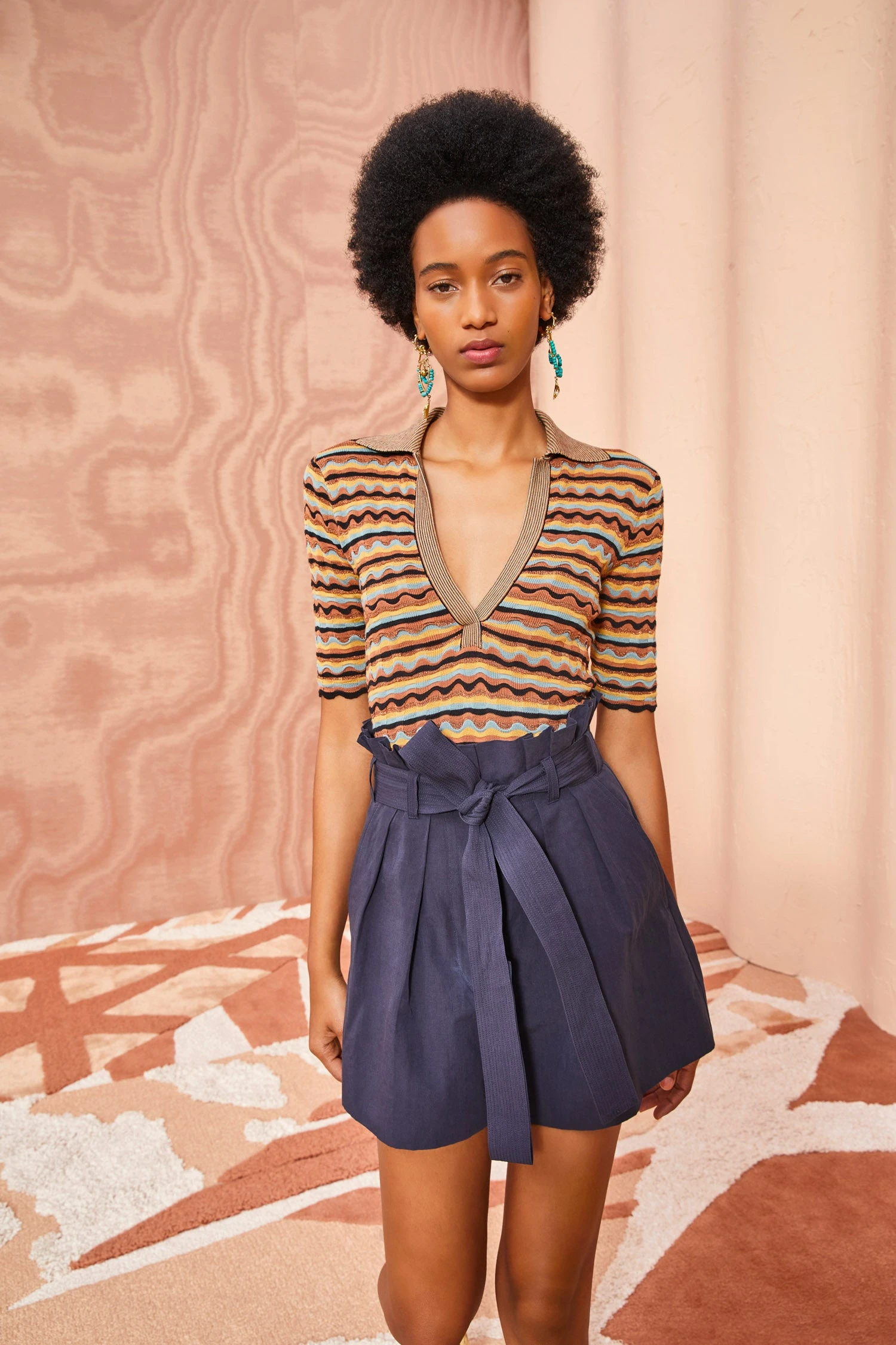 ULLA JOHNSON Abri Shorts - Midnight 1 ULLA JOHNSON Abri Shorts - Midnight