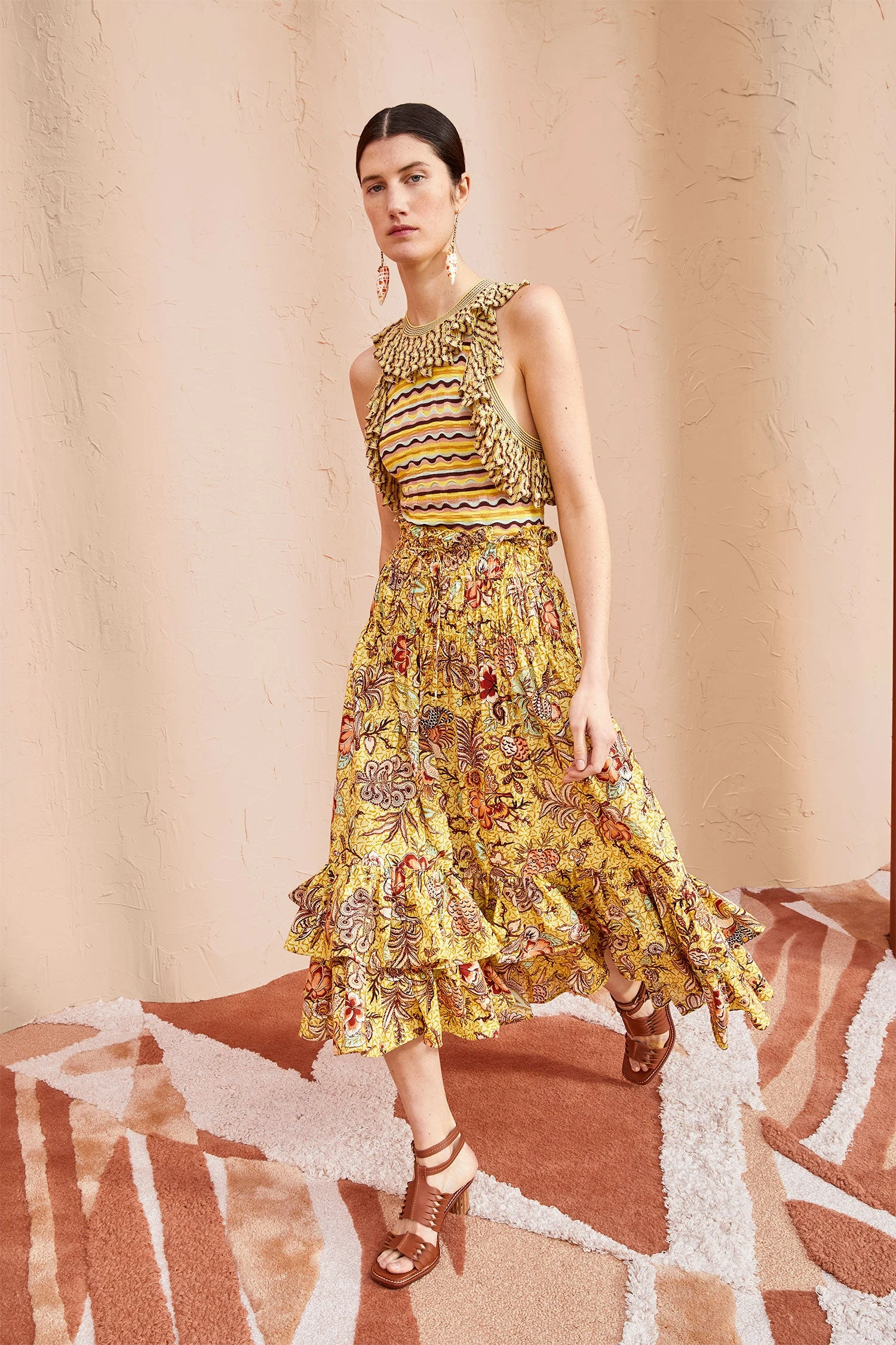 ULLA JOHNSON Acacia Skirt - Calla Lily 1 ULLA JOHNSON Acacia Skirt - Calla Lily