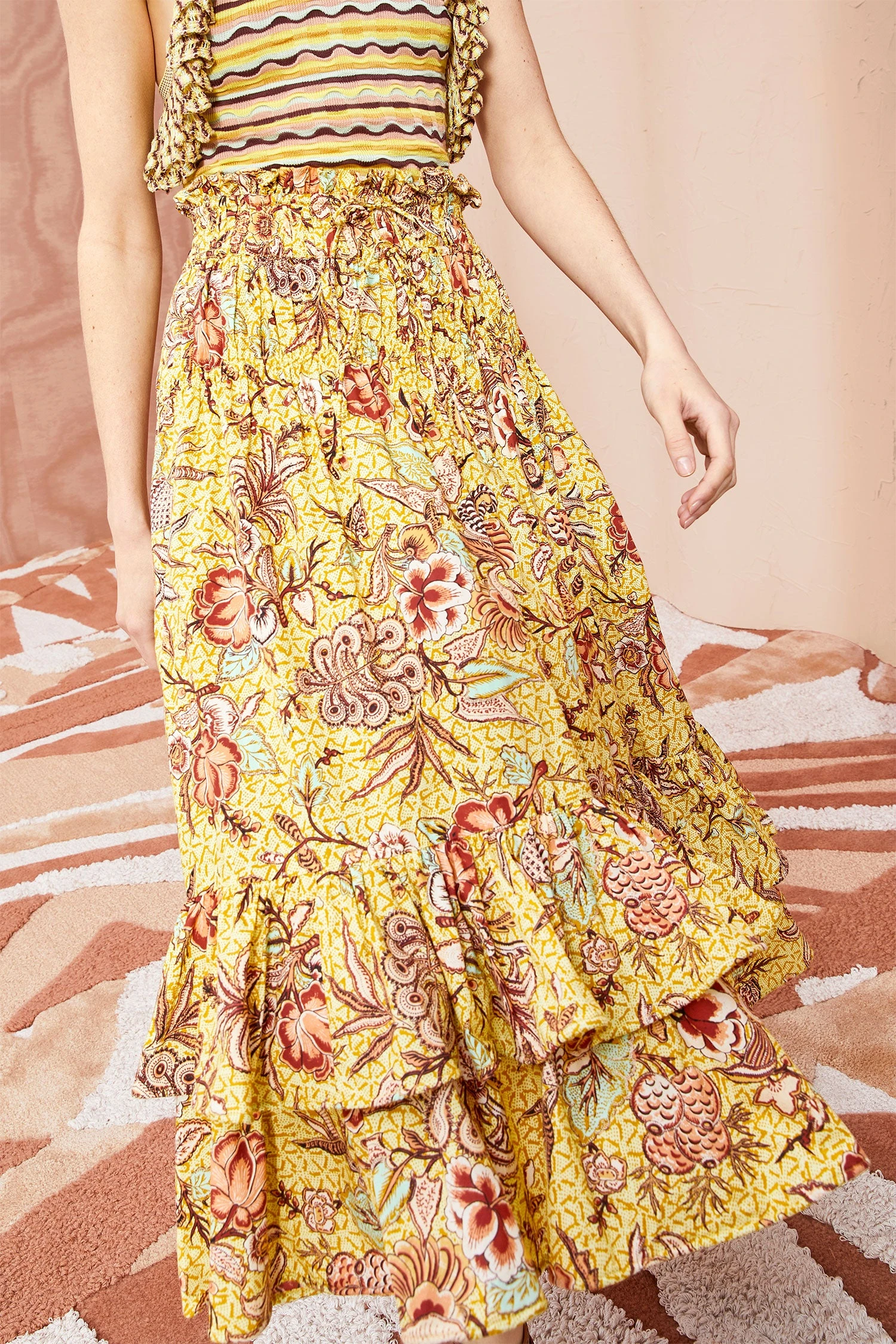 ULLA JOHNSON Acacia Skirt - Calla Lily 2 ULLA JOHNSON Acacia Skirt - Calla Lily - Image 2