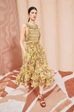 ULLA JOHNSON Acacia Skirt - Calla Lily 7 ULLA JOHNSON Acacia Skirt - Calla Lily -Ulla Johnson ULLA JOHNSON Acacia Skirt CALLA LILY 03