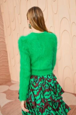 ULLA JOHNSON Aisha Cardigan - Emerald -Ulla Johnson ULLA JOHNSON Aisha Cardigan EMERALD 0154