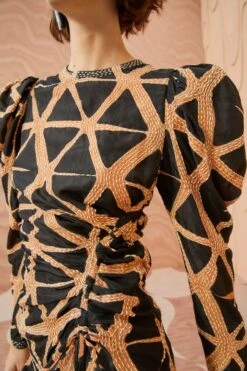 ULLA JOHNSON Amalie Dress - Onyx 8 ULLA JOHNSON Amalie Dress - Onyx -Ulla Johnson ULLA JOHNSON Amalie Dress ONYX 02 ALT