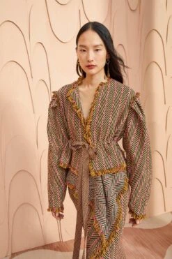 New Arrival 1 ULLA JOHNSON Ames Jacket - Tiger's Eye