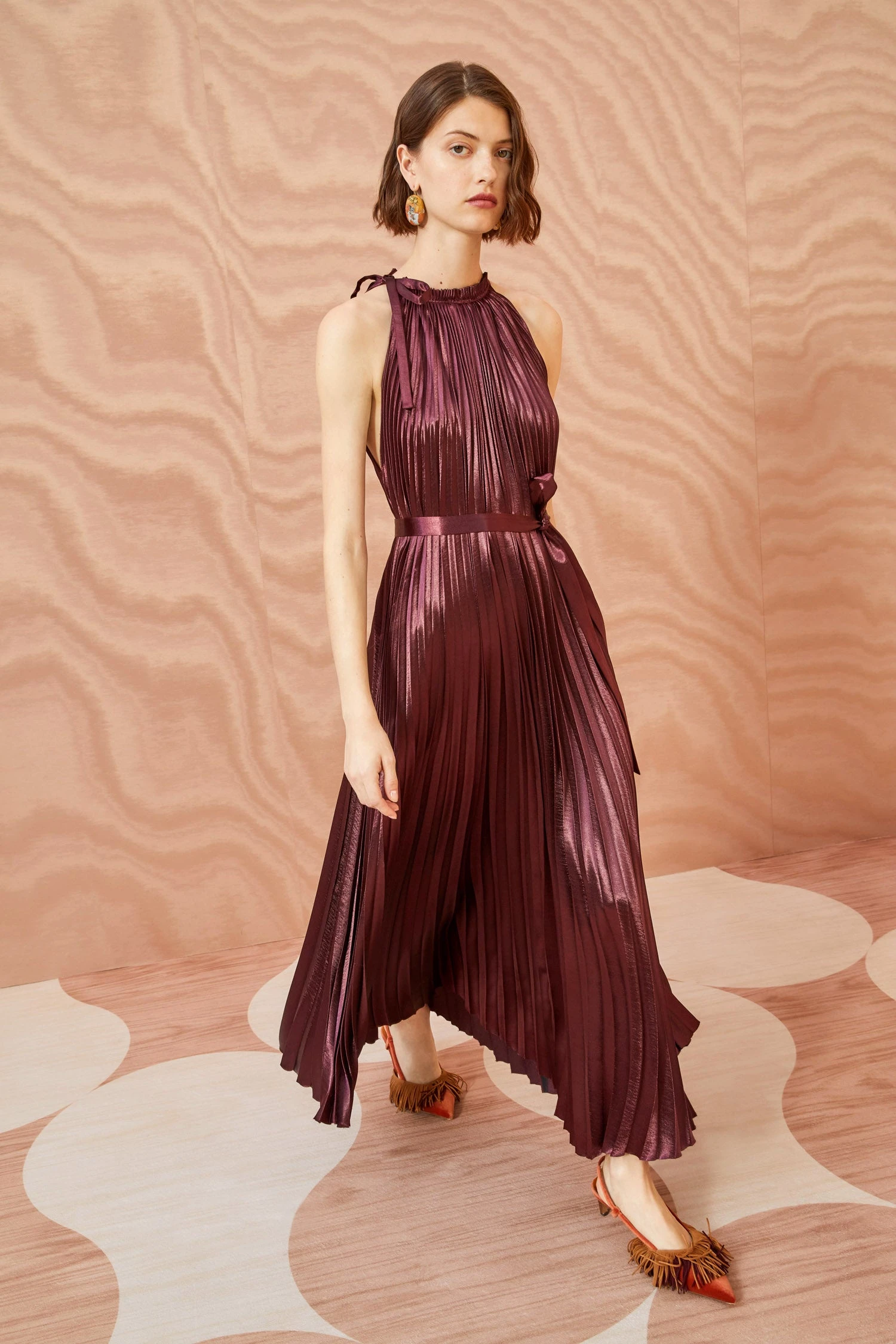 ULLA JOHNSON Amiko Dress - Mahogany 1 ULLA JOHNSON Amiko Dress - Mahogany