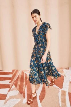 ULLA JOHNSON Arisa Dress - Moonlight Floral -Ulla Johnson ULLA JOHNSON Arisa Dress MOONLIGHT FLORAL 03