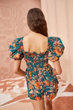 ULLA JOHNSON Arlo Playsuit - Delphinium 8 ULLA JOHNSON Arlo Playsuit - Delphinium -Ulla Johnson ULLA JOHNSON Arlo Playsuit DELPHINIUM 04