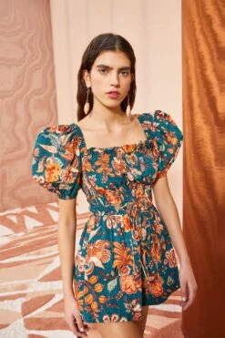 ULLA JOHNSON Arlo Playsuit - Delphinium 9 ULLA JOHNSON Arlo Playsuit - Delphinium -Ulla Johnson ULLA JOHNSON Arlo Playsuit DELPHINIUM 05