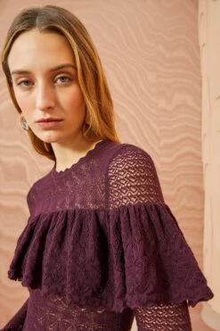 ULLA JOHNSON Augustina Pullover - Mahogany -Ulla Johnson ULLA JOHNSON Augustina Pullover MAHOGANY 03