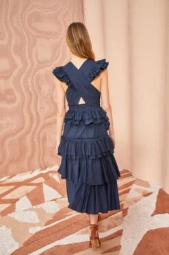 ULLA JOHNSON Aurore Dress - Midnight 8 ULLA JOHNSON Aurore Dress - Midnight -Ulla Johnson ULLA JOHNSON Aurore Dress MIDNIGHT 04