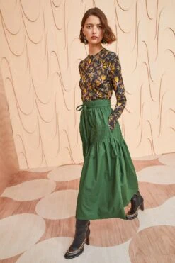 ULLA JOHNSON Blythe Skirt - Juniper 7 ULLA JOHNSON Blythe Skirt - Juniper -Ulla Johnson ULLA JOHNSON Blythe Skirt JUNIPER 03