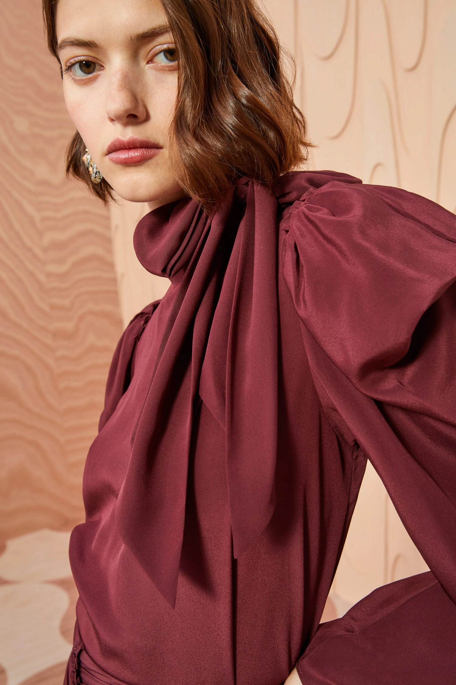 ULLA JOHNSON Brea Blouse - Mahogany 2 ULLA JOHNSON Brea Blouse - Mahogany - Image 2