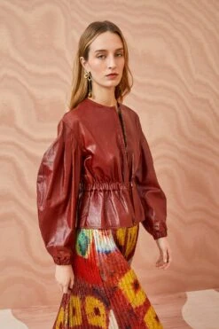 ULLA JOHNSON Briar Jacket - Mahogany -Ulla Johnson ULLA JOHNSON Briar Jacket MAHOGANY 02 ALT