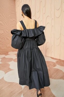 ULLA JOHNSON Caprice Dress - Noir -Ulla Johnson ULLA JOHNSON Caprice Dress NOIR 03