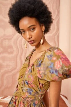 ULLA JOHNSON Cecile Dress - Bamboo -Ulla Johnson ULLA JOHNSON Cecile Dress BAMBOO 03