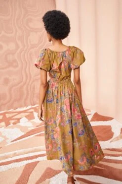 ULLA JOHNSON Cecile Dress - Bamboo -Ulla Johnson ULLA JOHNSON Cecile Dress BAMBOO 04