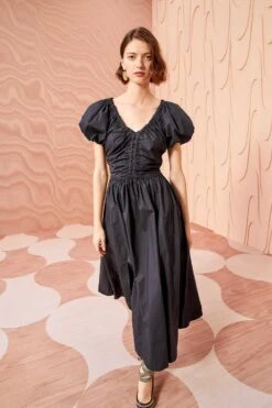 New Arrival 23 ULLA JOHNSON Cecile Dress - Noir