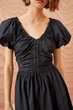 New Arrival -Ulla Johnson ULLA JOHNSON Cecile Dress NOIR 02 ALT