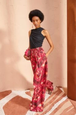 ULLA JOHNSON Clemence Pants - Wild Rose -Ulla Johnson ULLA JOHNSON Clemence Pants WILD ROSE 05